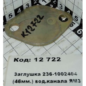 Заглушка 236-1002404 (46мм.) вод.канала ЯрМЗ