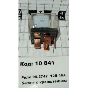 Реле 90.3747 12В/40А 5-конт с кронштейном