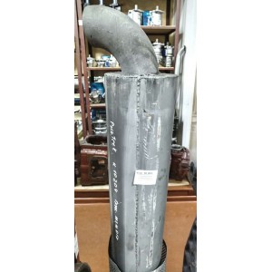 Глушитель 163.10.017 с экраном Т-150 (d=90мм) (низкий экран, с отводом)